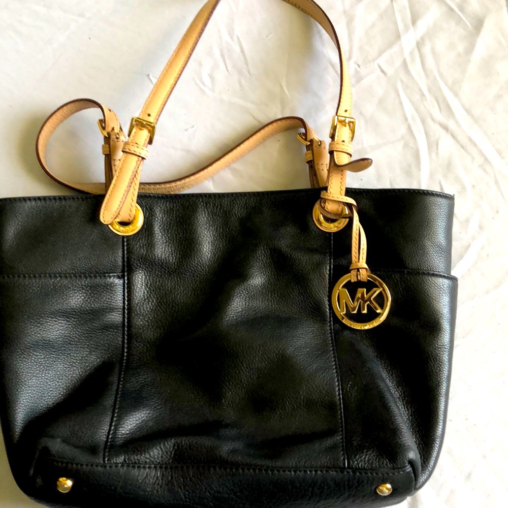 Michael Kors black leather bag